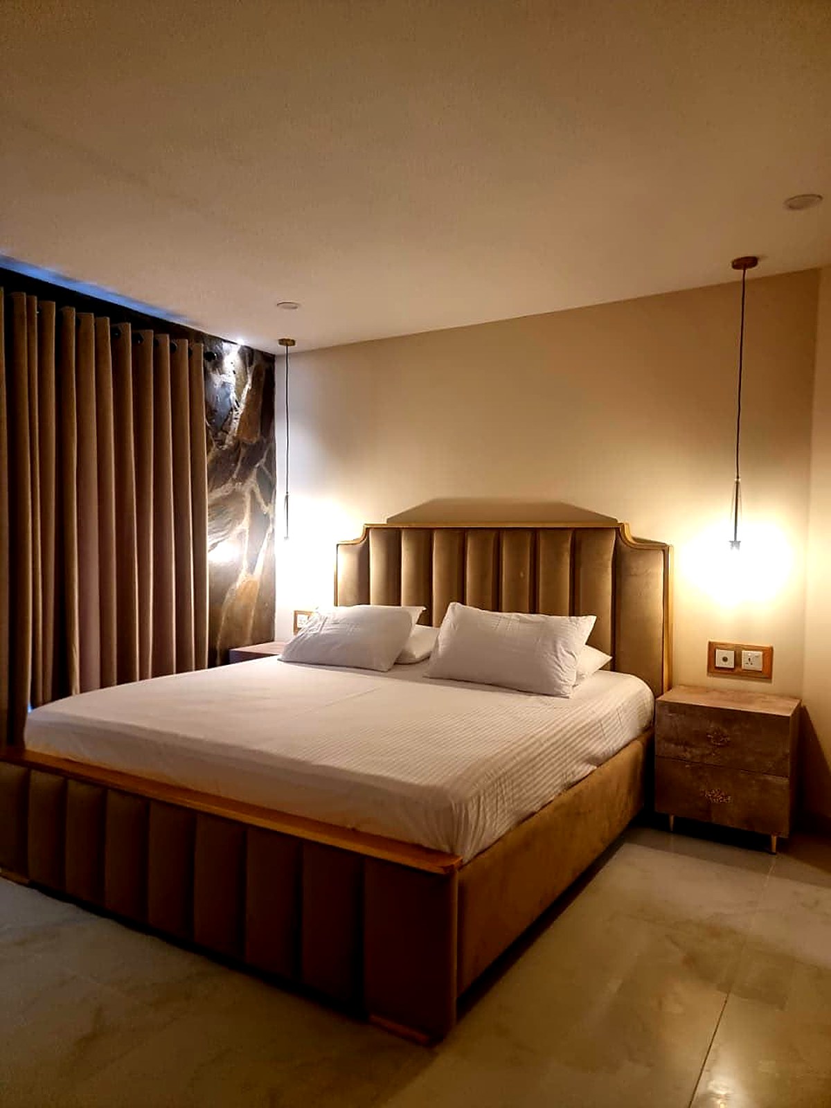Chalet bedroom at Serenity Hilltop Homes